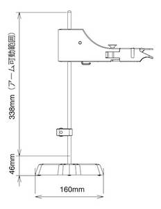 FA-70S標(biāo)準電極スタンド外形寸法図